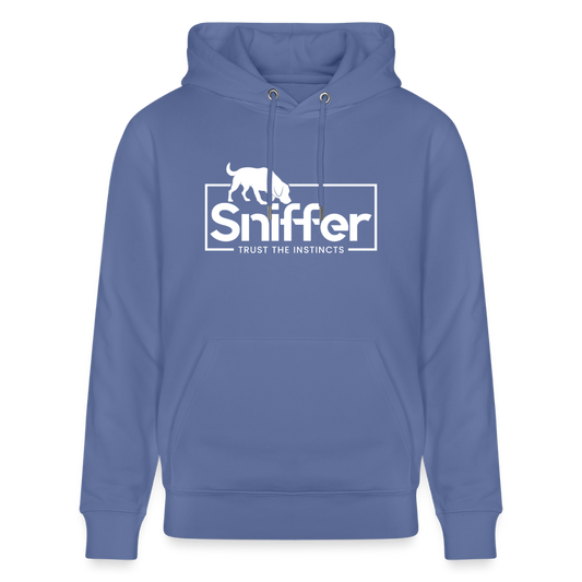 Sniffer ORGANIC  Premium-Hoodie „BORN to track“  UNISEX edition - Blau
