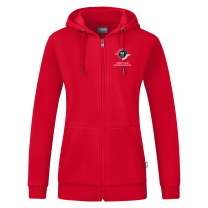K9 PRO ORGANIC Hoodie-Jacket "K9 PRO Einsatzteam Vermisstensuche" WOMEN edition - Rot