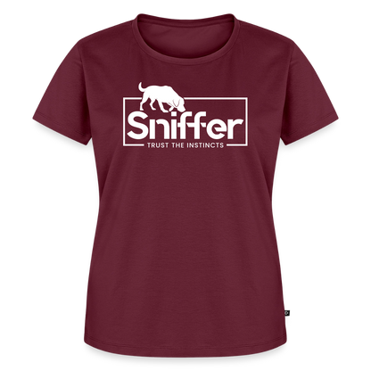 Sniffer Premium-Shirt „BORN to Track“ WOMEN edition - Burgunderrot