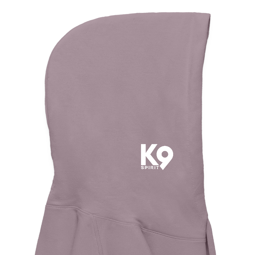 K9 Cozy-Hoodie "on a MISSION TOGETHER" - Lilagrau 