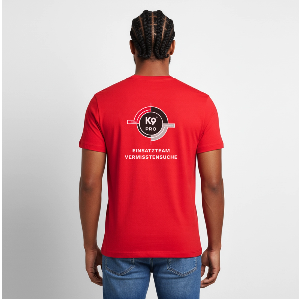 K9 PRO Premium-Shirt "K9 PRO Vermisstensuche" MEN edition - Rot