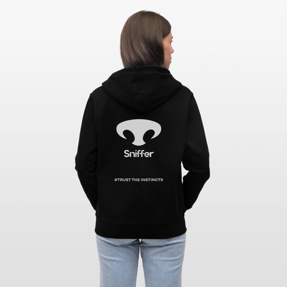 Sniffer DOGTRAINING Hoodie-Jacket „#TRUSTTHEINSTINCTS“ UNISEX edition - Schwarz