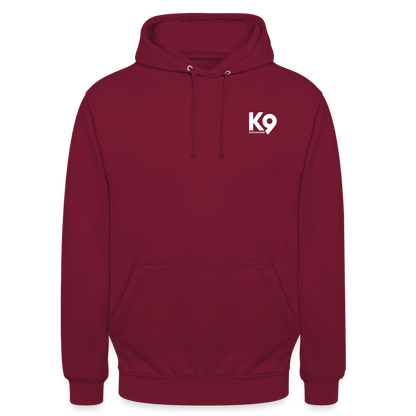 K9 Casual-Hoodie "Suchhund" - Bordeaux