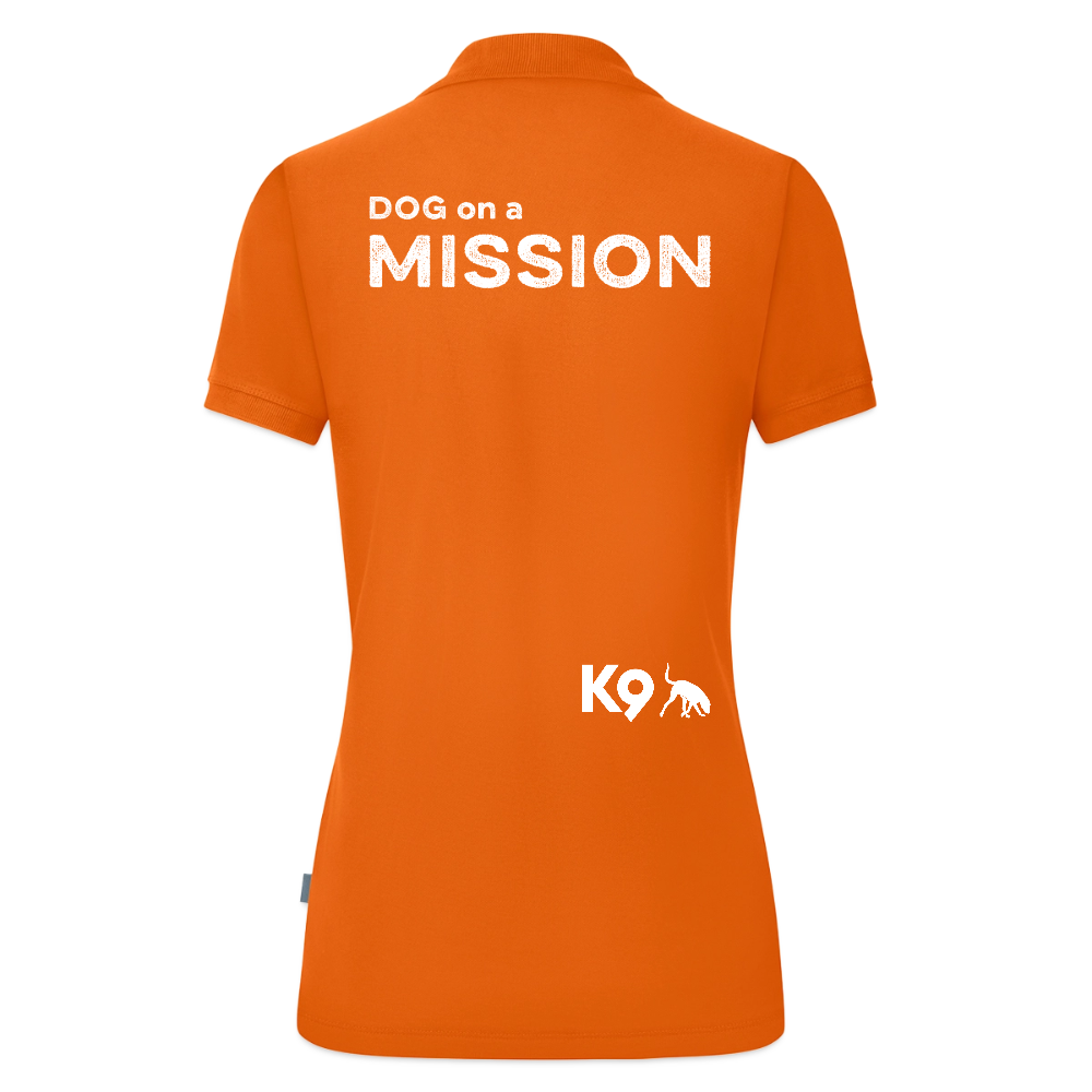 K9 ORGANIC Polo-Shirt "on a MISSION TOGETHER" WOMEN edition - Neonorange