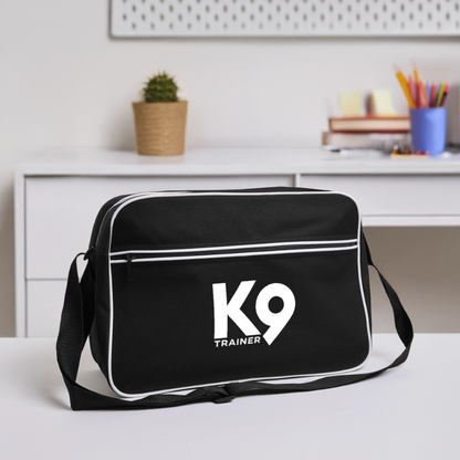 K9 TRAINER Retro-Tasche „K9 TRAINER“ - Schwarz/Weiß