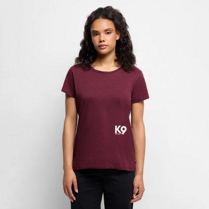 K9 PREMIUM Organic-Shirt "K9 SPIRIT" WOMEN edition - Burgunderrot