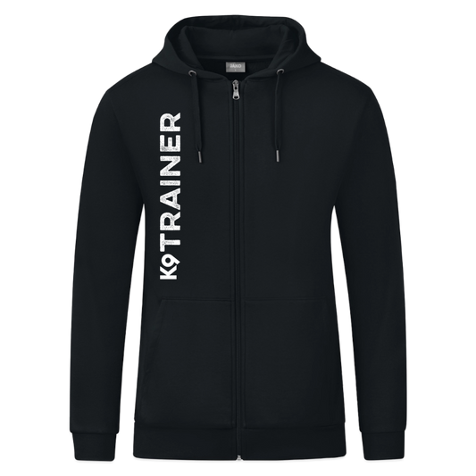 K9 TRAINER Organic-Hoodiejacket „K9 TRAINER“ UNISEX Edition - Schwarz