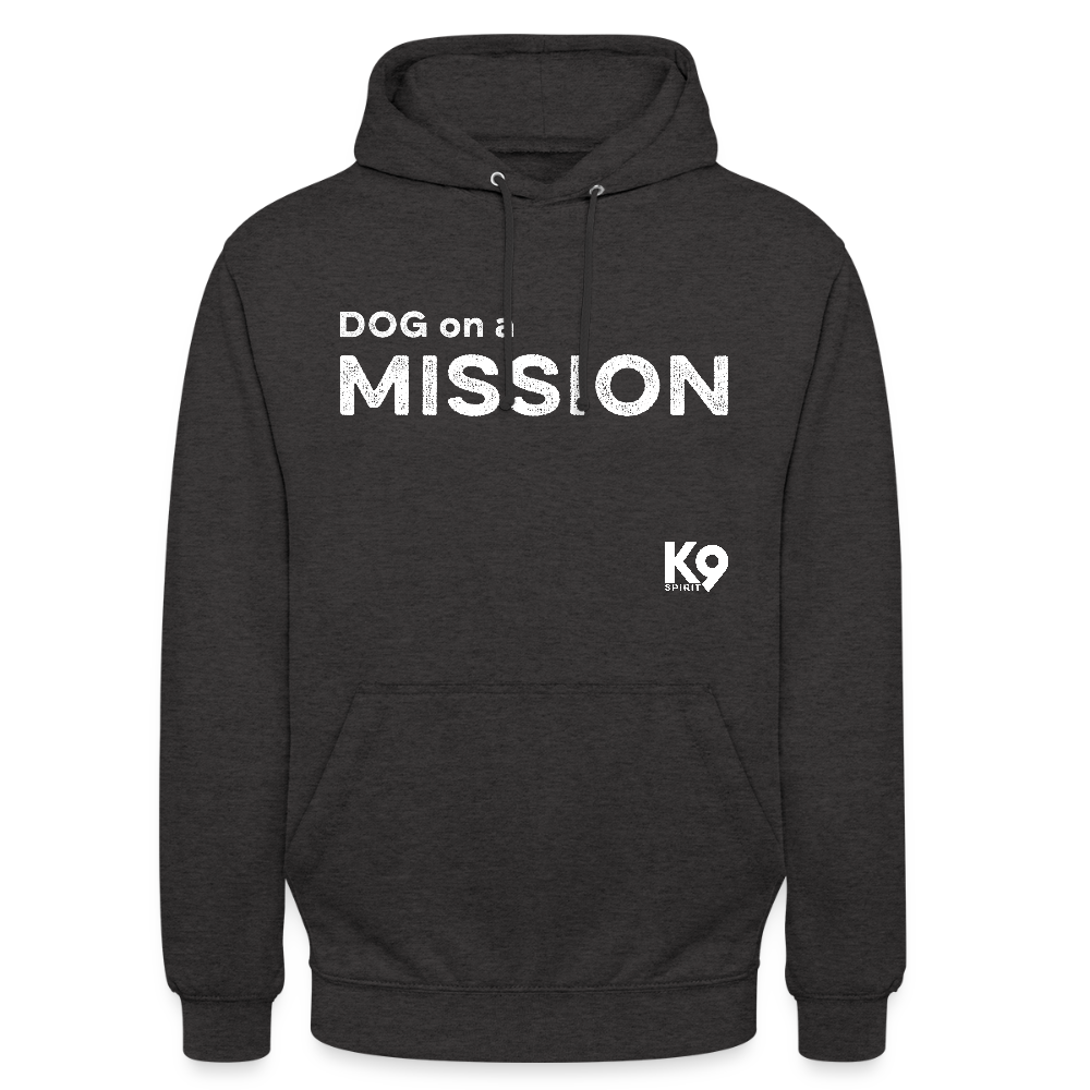 K9 Casual-Hoodie "DOG on a MISSION" - Anthrazit
