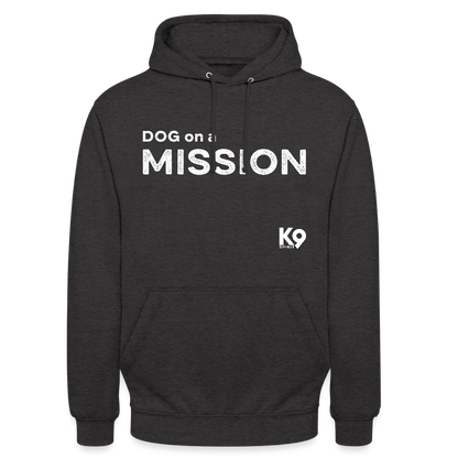 K9 Casual-Hoodie "DOG on a MISSION" - Anthrazit