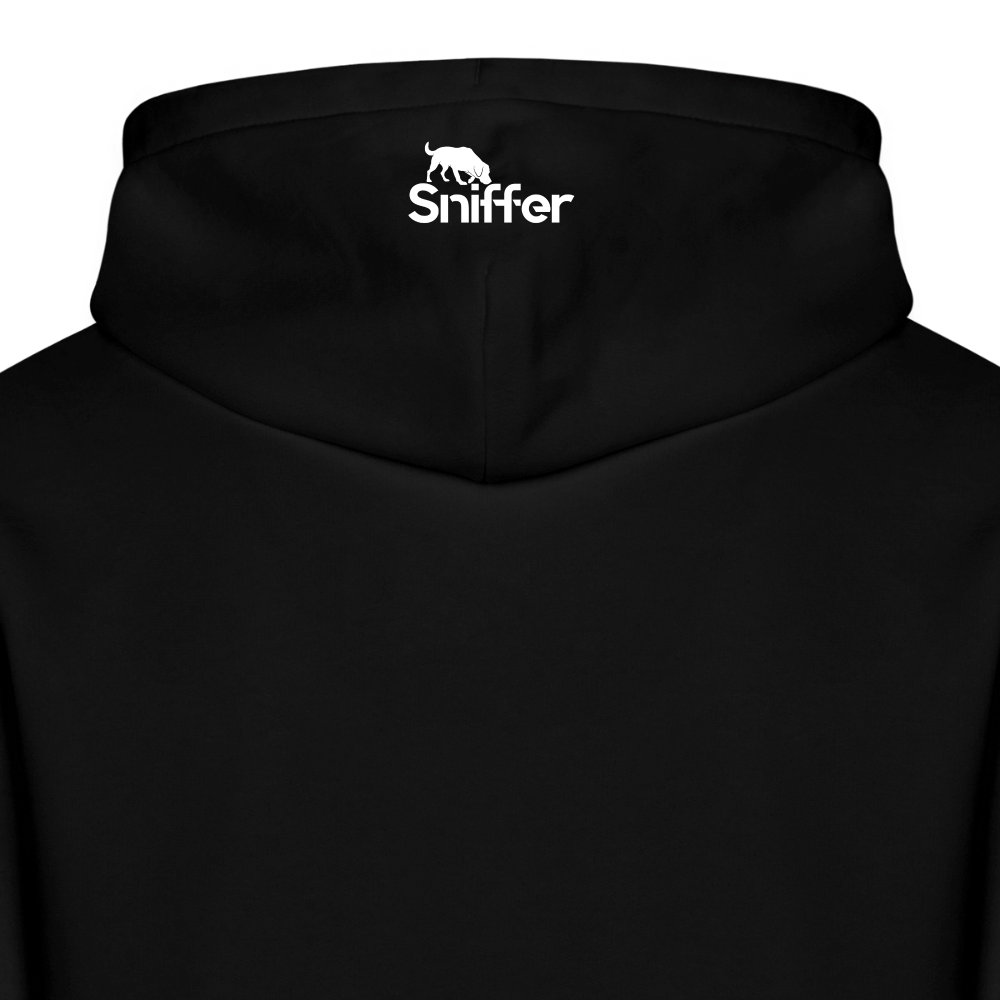 Sniffer ORGANIC  Premium-Hoodie „BORN to track“  UNISEX edition - Schwarz