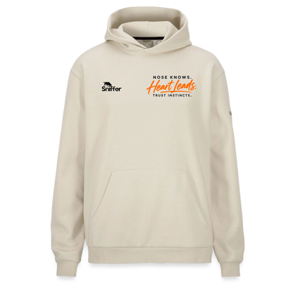 Sniffer DOGWALK Craft-Hoodie "NOSE KNOWS. HEART LEADS. TRUST INSTINCTS." UNISEX edition - Beige