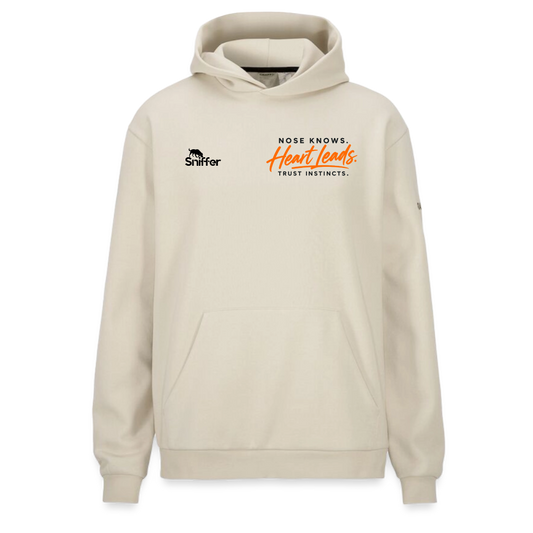 Sniffer DOGWALK Craft-Hoodie "NOSE KNOWS. HEART LEADS. TRUST INSTINCTS." UNISEX edition - Beige