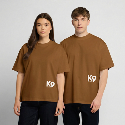 K9 HEAVY OVERSIZE Organic-Shirt "K9 SPIRIT" - Toffee