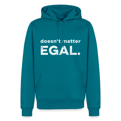 K9 Premium-Hoodie „ EGAL. doesn‘t matter.“ MEN edition - Petrol