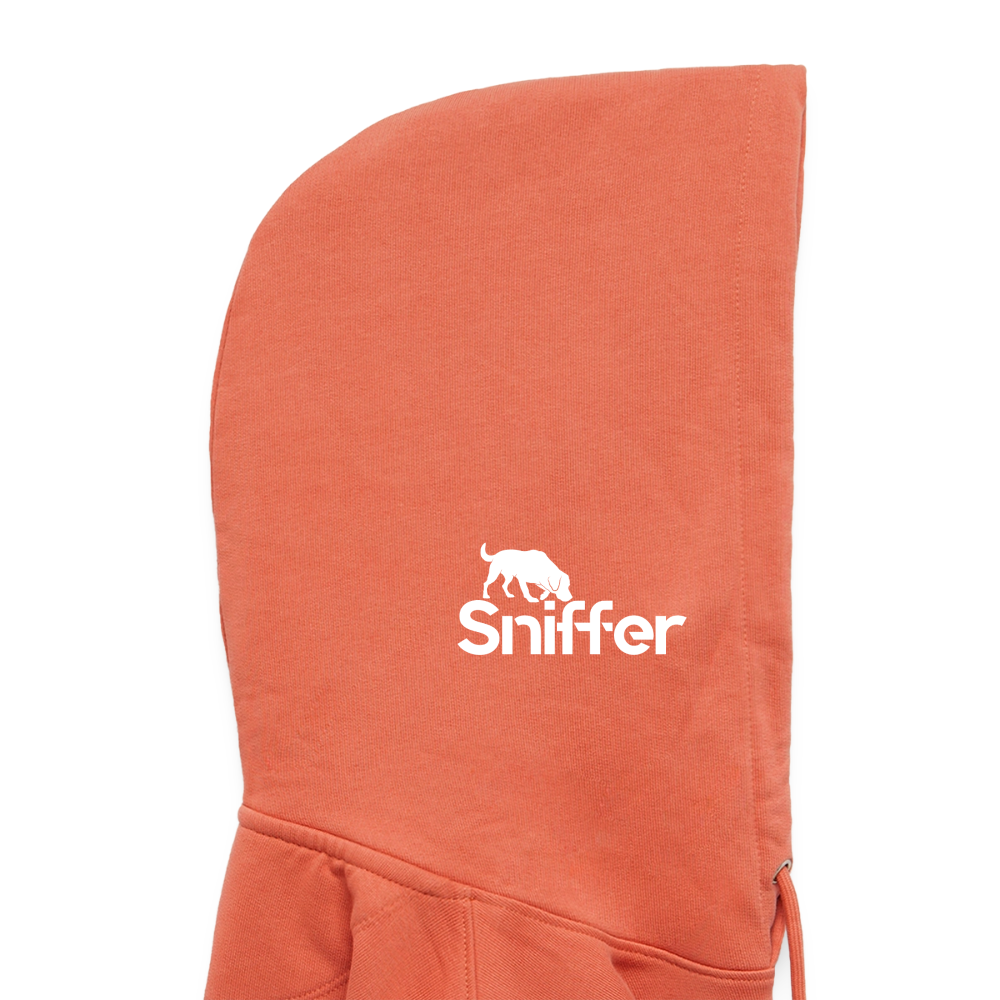 Sniffer ORGANIC  Premium-Hoodie „BORN to track“  UNISEX edition - Hellrot