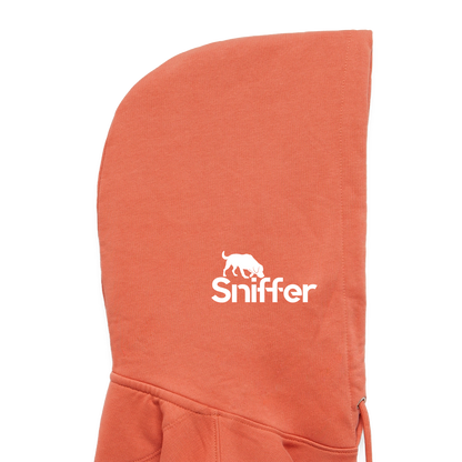 Sniffer ORGANIC  Premium-Hoodie „BORN to track“  UNISEX edition - Hellrot