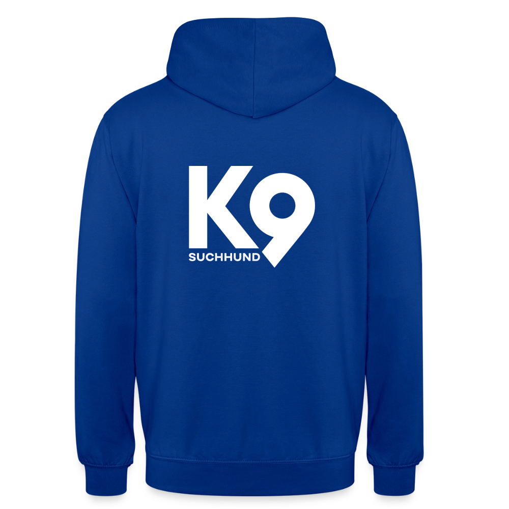 K9 Casual-Hoodie "Suchhund" - Royalblau