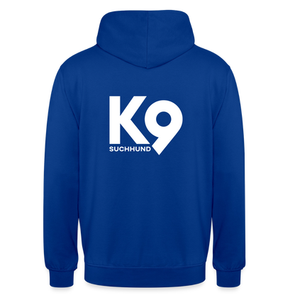 K9 Casual-Hoodie "Suchhund" - Royalblau