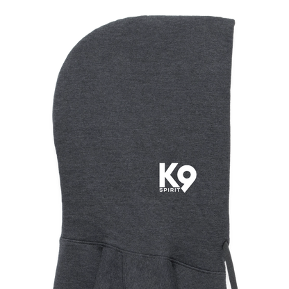 K9 Cozy-Hoodie "DOG on a MISSION" - Dunkelgrau meliert