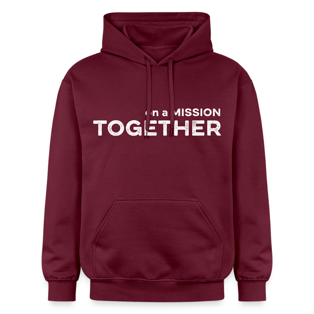 K9 Cozy-Hoodie "on a MISSION TOGETHER" - Maroon