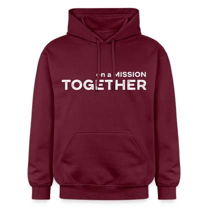 K9 Cozy-Hoodie "on a MISSION TOGETHER" - Maroon