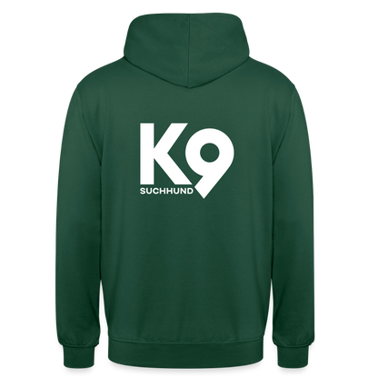 K9 Casual-Hoodie "Suchhund" - Flaschengrün
