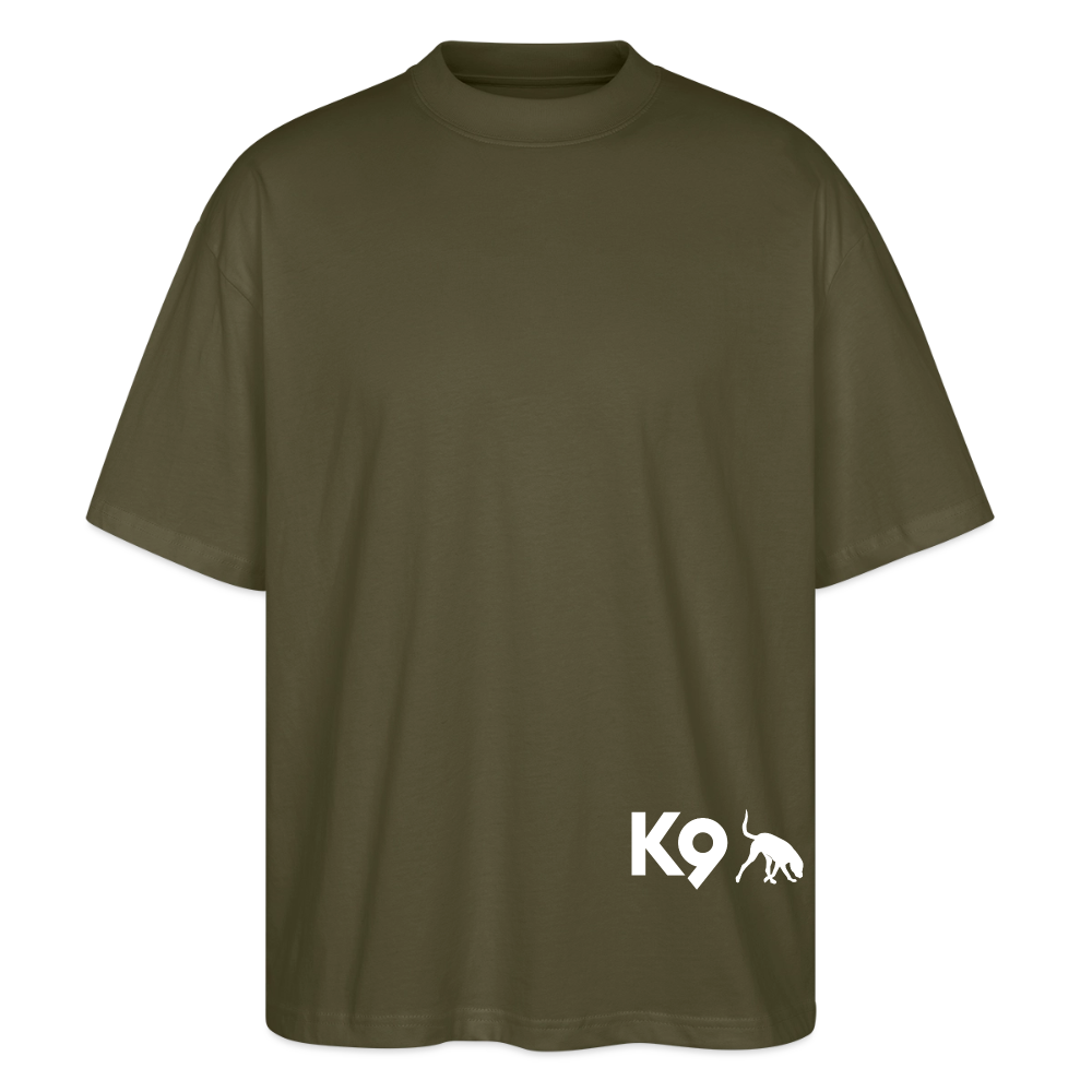 K9 PREMIUM OVERSIZE Organic-Shirt "K9 SPIRIT" - Khaki