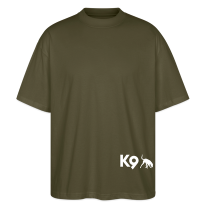 K9 PREMIUM OVERSIZE Organic-Shirt "K9 SPIRIT" - Khaki