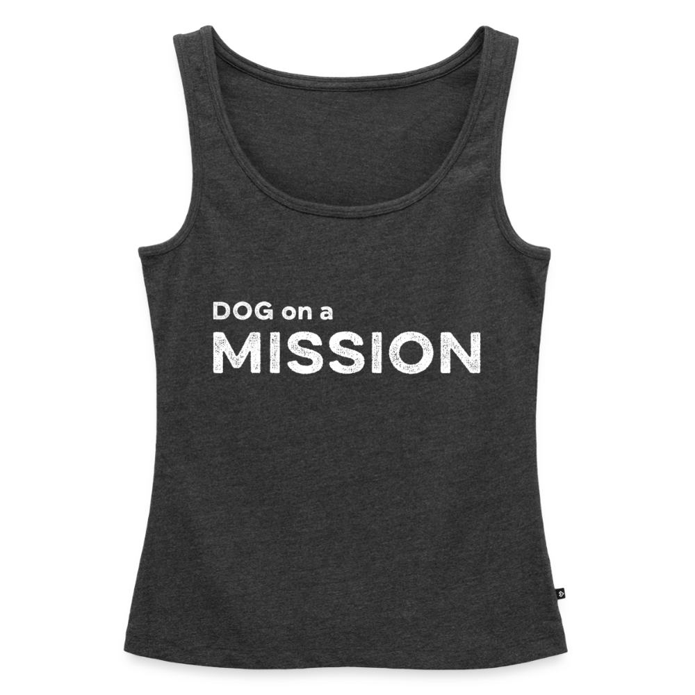 K9 PREMIUM Tank-Top „DOG on a MISSION“ WOMEN edition - Anthrazit meliert