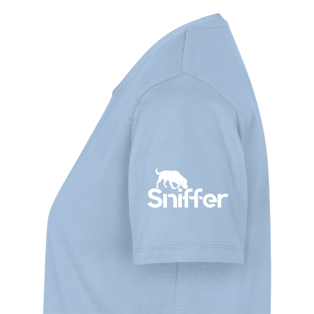 Sniffer Premium-Shirt „BORN to Track“ WOMEN edition - Hellblau