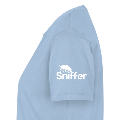 Sniffer Premium-Shirt „BORN to Track“ WOMEN edition - Hellblau