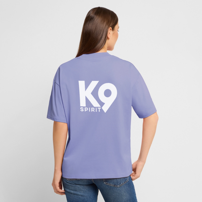 K9 PREMIUM OVERSIZE Organic-Shirt "K9 SPIRIT" - Violett