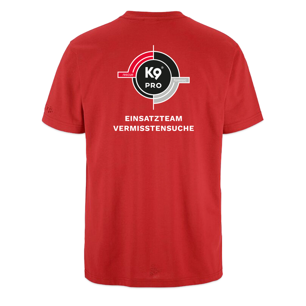 K9 PRO PREMIUM Craft-Shirt "K9 PRO Vermisstensuche" MEN edition - Rot