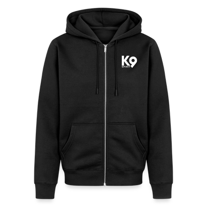 K9 Organic Zip-Hoodie "EGAL. doesn't matter" - Schwarz