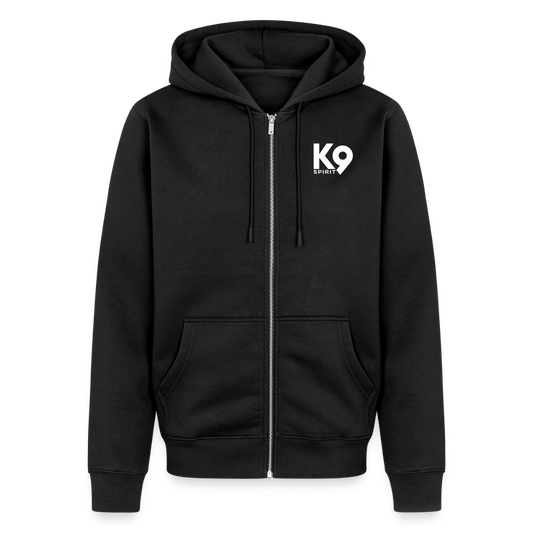 K9 Organic Zip-Hoodie "EGAL. doesn't matter" - Schwarz