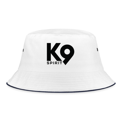K9 Bucket-Hat "on a MISSION TOGETHER" - Weiß/Navy