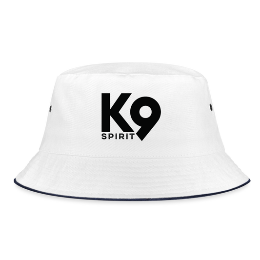 K9 Bucket-Hat "on a MISSION TOGETHER" - Weiß/Navy
