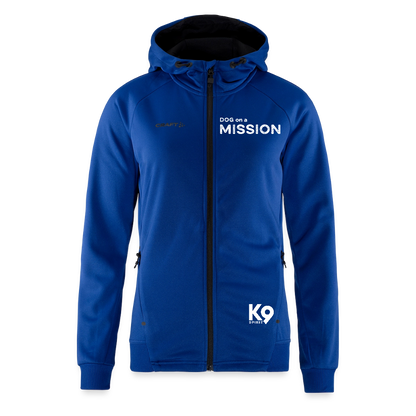 K9 Craft-Hoodyjacket "DOG on a MISSION" - Royalblau
