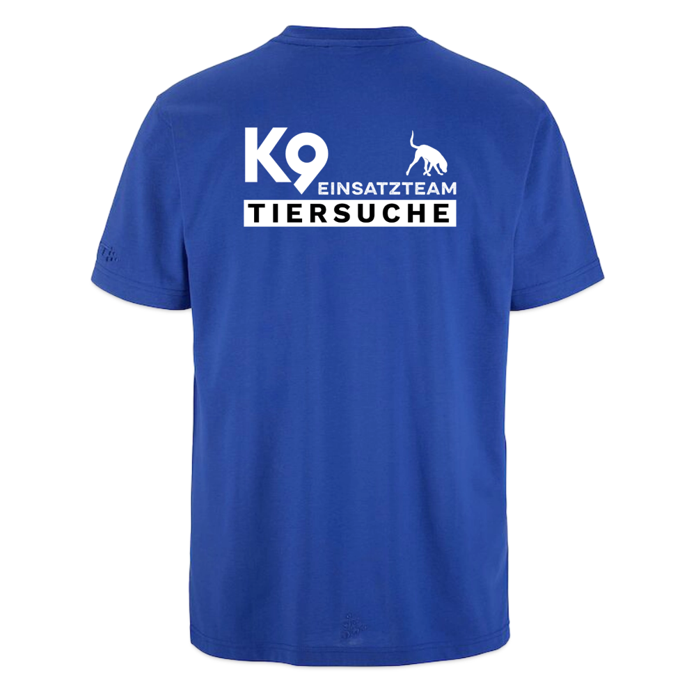 K9 TIERSUCHE Craft-Shirt "K9 Einsatzteam" UNISEX edition BLAU - Royalblau