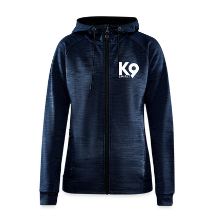 K9 Spirit PREMIUM Hoodie-Jacket "K9 SPIRIT" WOMEN edition - Navy meliert