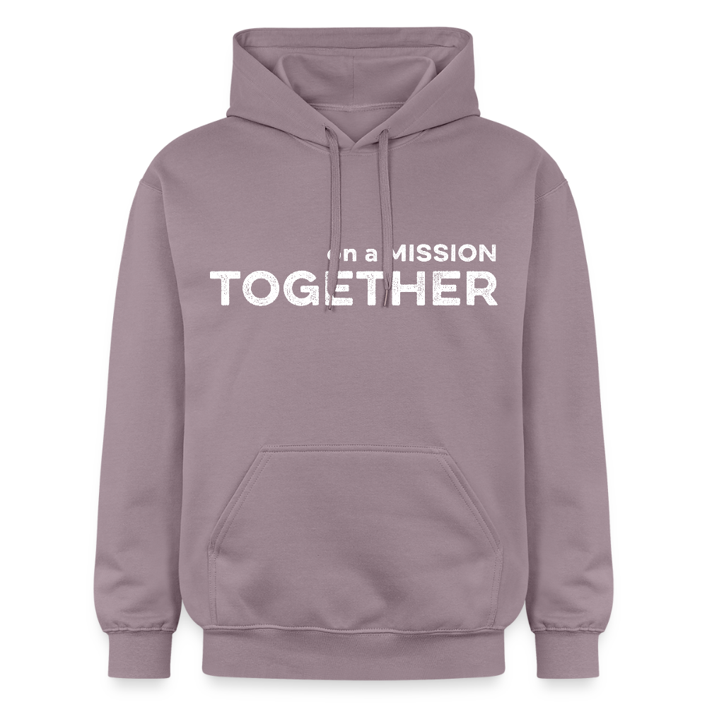 K9 Cozy-Hoodie "on a MISSION TOGETHER" - Lilagrau 