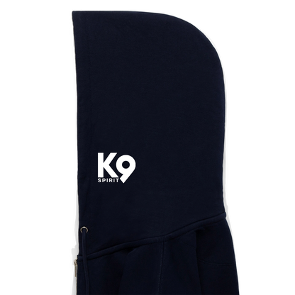 K9 Organic-Hoodyjacket "DOG on a MISSION" - Navy