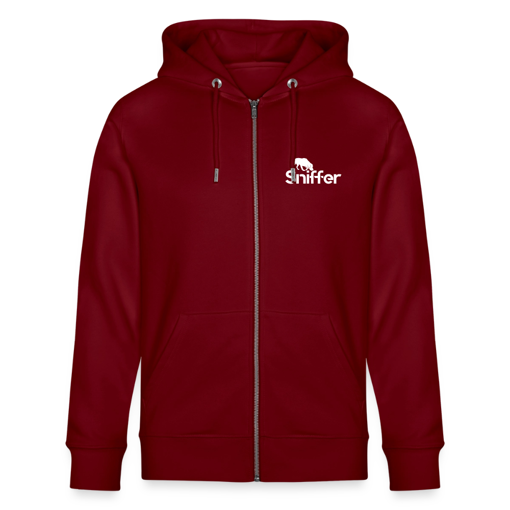 Sniffer DOGTRAINING Hoodie-Jacket „#TRUSTTHEINSTINCTS“ UNISEX edition - Burgunderrot