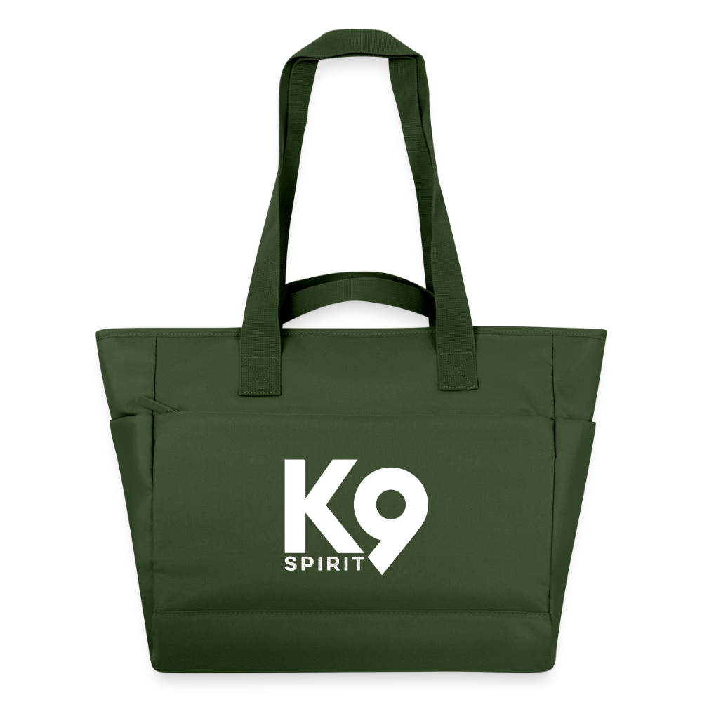 K9  WATER-REPELLENT Padded-Bag "DOG on a MISSION" - Tannengrün