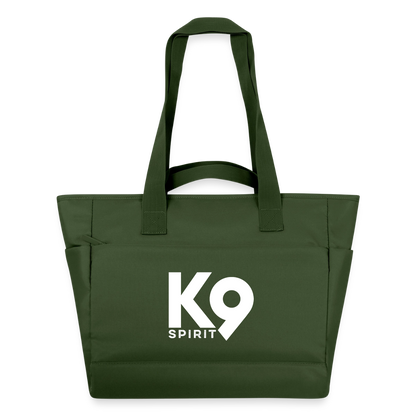 K9  WATER-REPELLENT Padded-Bag "DOG on a MISSION" - Tannengrün