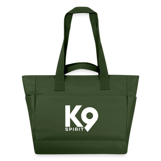 K9  WATER-REPELLENT Padded-Bag "DOG on a MISSION" - Tannengrün