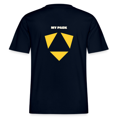 MyPack Organic-Shirt "KNOW LESS. TRUST MORE. LEAD BETTER." UNISEX edition - Navy
