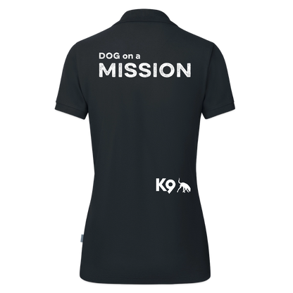K9 ORGANIC Polo-Shirt "on a MISSION TOGETHER" WOMEN edition - Anthrazit