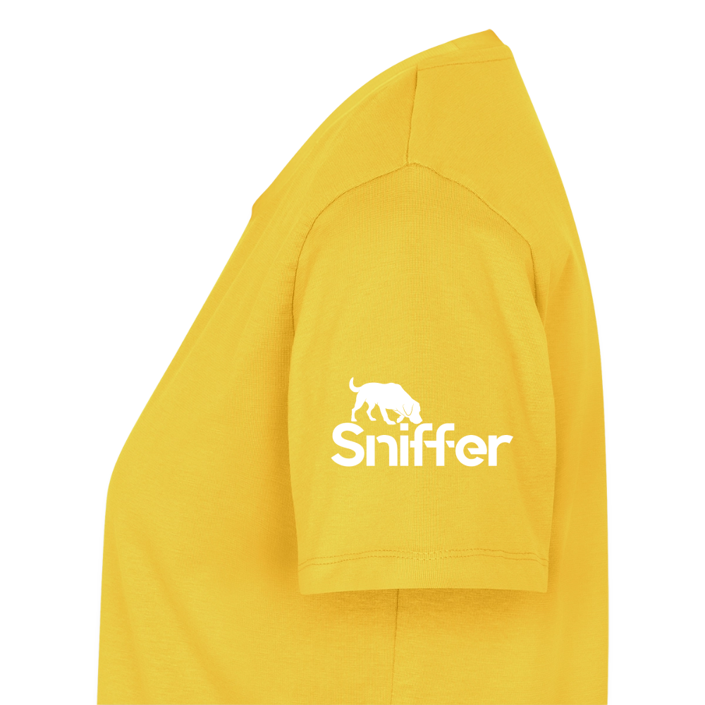 Sniffer Premium-Shirt „BORN to Track“ WOMEN edition - Sonnengelb