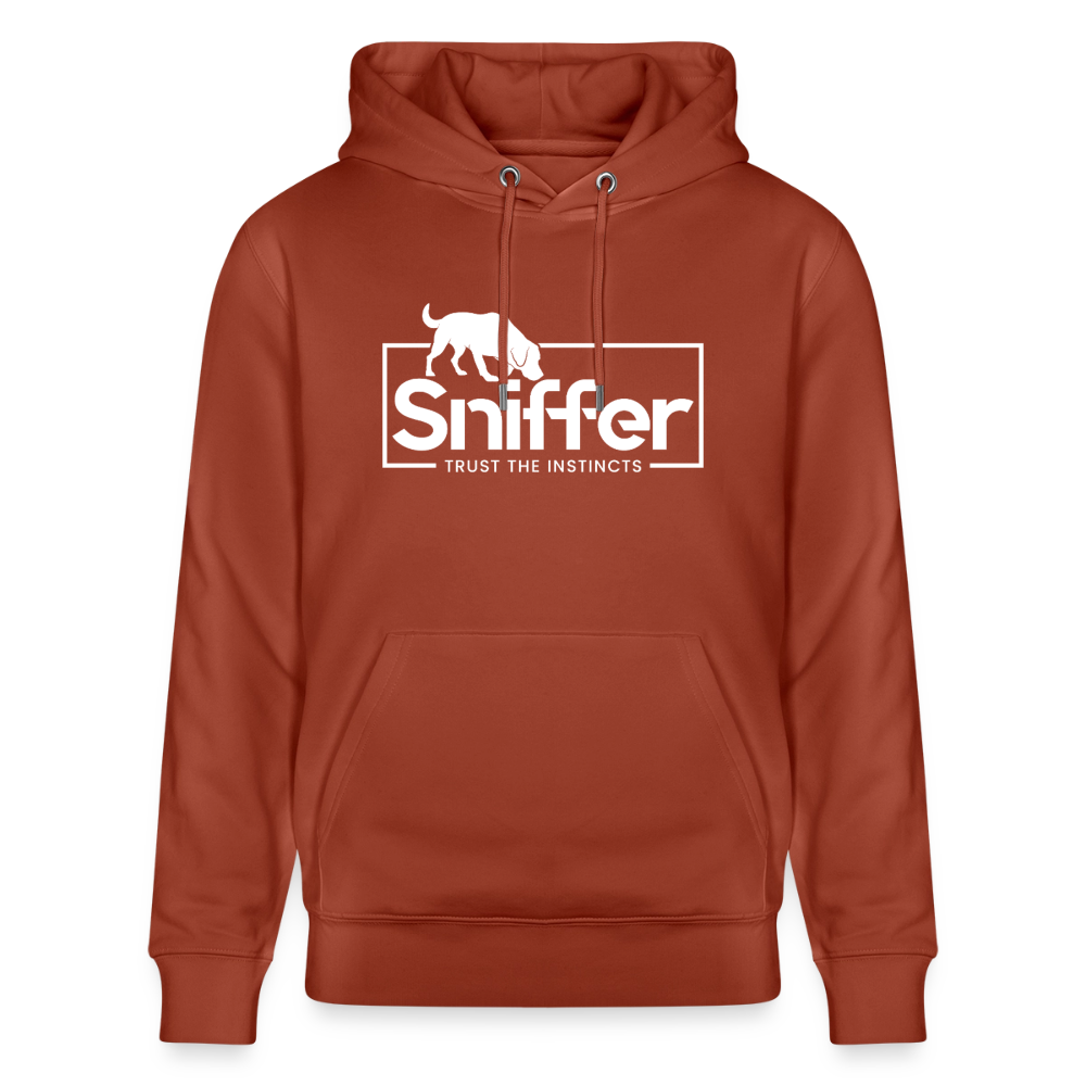 Sniffer ORGANIC  Premium-Hoodie „BORN to track“  UNISEX edition - Terrakotta